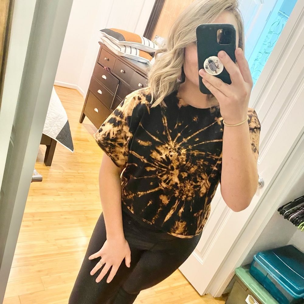 ✨BLEACH TIE-DYE Oversized Tee 100% Cotton T-Shirt Unisex Size Extra Large XL✨ - Picture 4 of 5